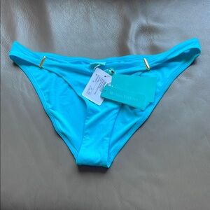Melissa Odabash Martinique Bikini Bottom in Aqua Sz IT 46 NWT